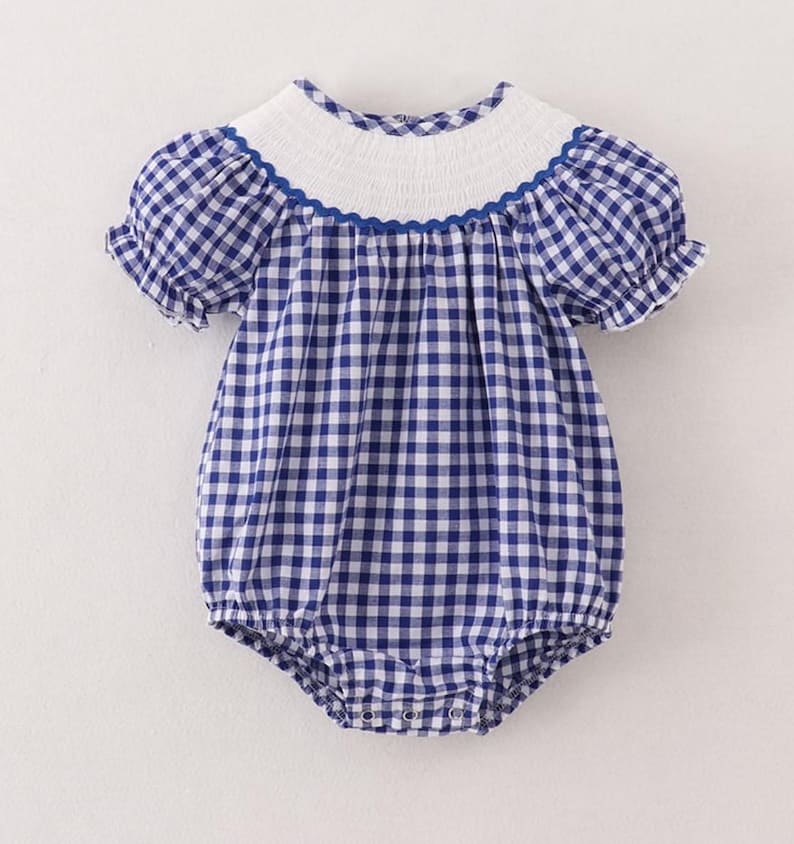 Blue Gingham Onesie main image 0