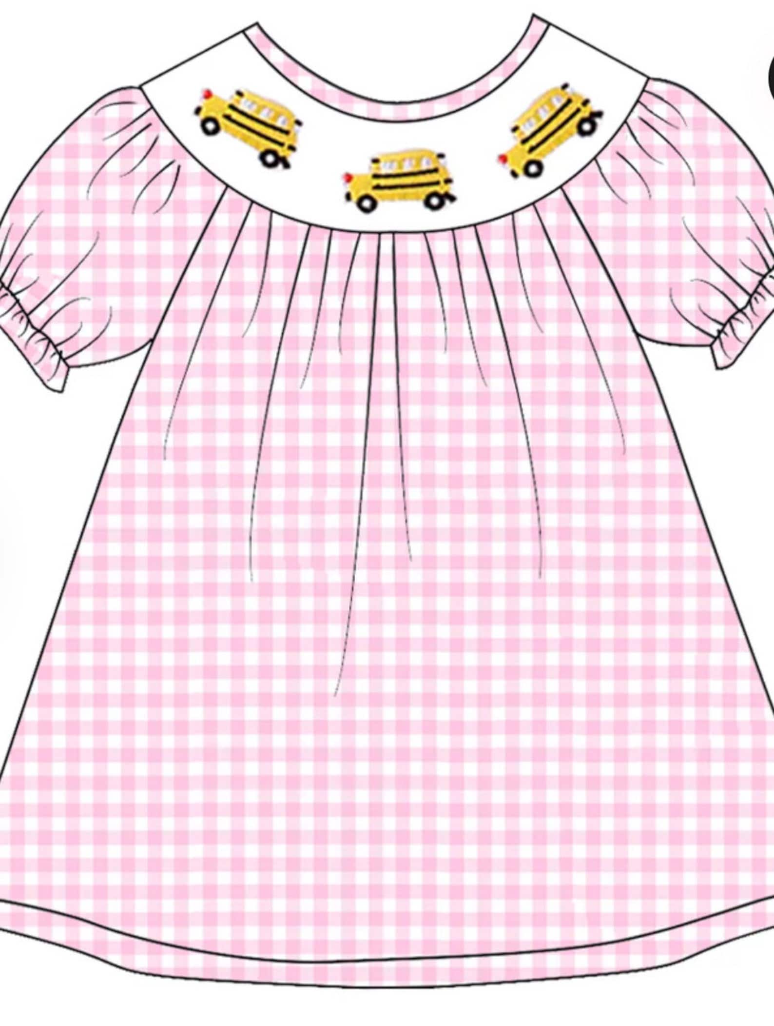 Olivia Back to School Embroidered Pink Gingham Skirt Set main image 0