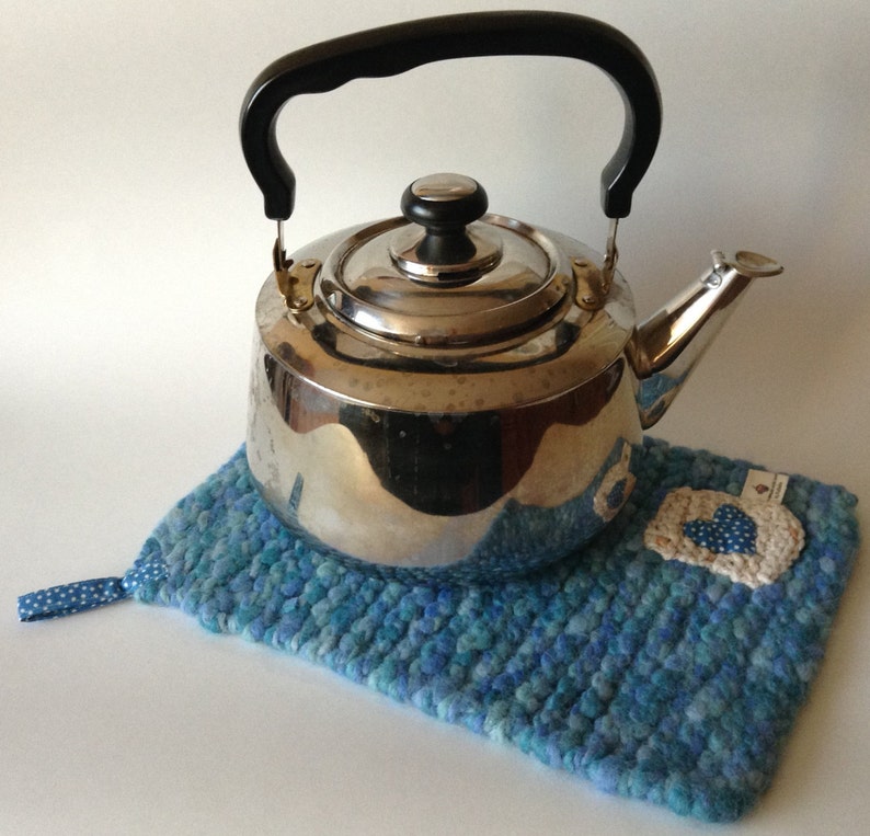 FREE US SHIPPING Large Pot Holder/ Hotpads Felted Wool Thick / Etsy