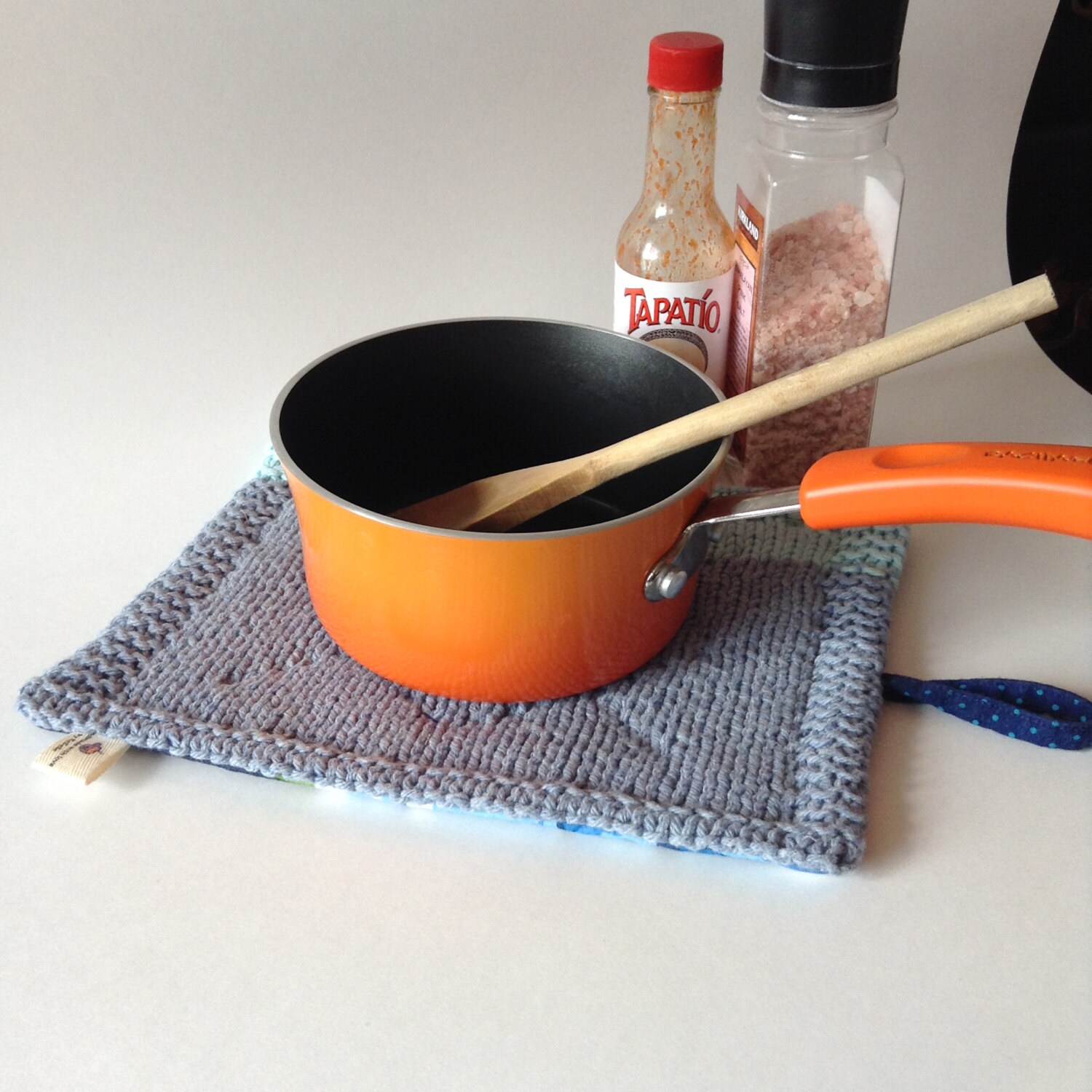 LARGE Pot Holders Hotpads Cotton Thick and Quilted Rose / Trivet