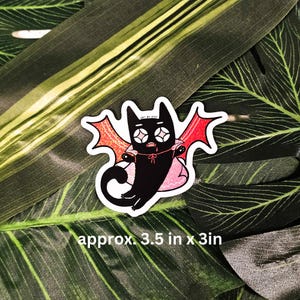 Sticker Halloween chat vampire : décoration holographique scintillante découpée, mignon résistant aux intempéries pour journaux, agendas et scrapbooking