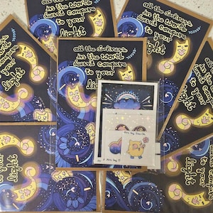 Stickers en kunstkaartenset - holografische sterlaminering ALLEEN beschikbaar voor stickers - releaseset jan. 2025
