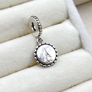 925 Sterling silver Exclusive Paris Dangle Charm For European Bracelet  /Mother’s Day Gift / Gift for her