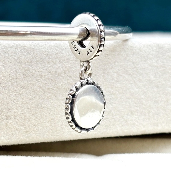Charm Argento Sterling 925 Bali Con Libellula - Stile Rotondo Europeo, Finitura Anticata, Ciondolo Slide-on 4.4mm - 2