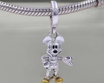 Two-tone 100th Anniversary Mickey Mouse Dangle Charm