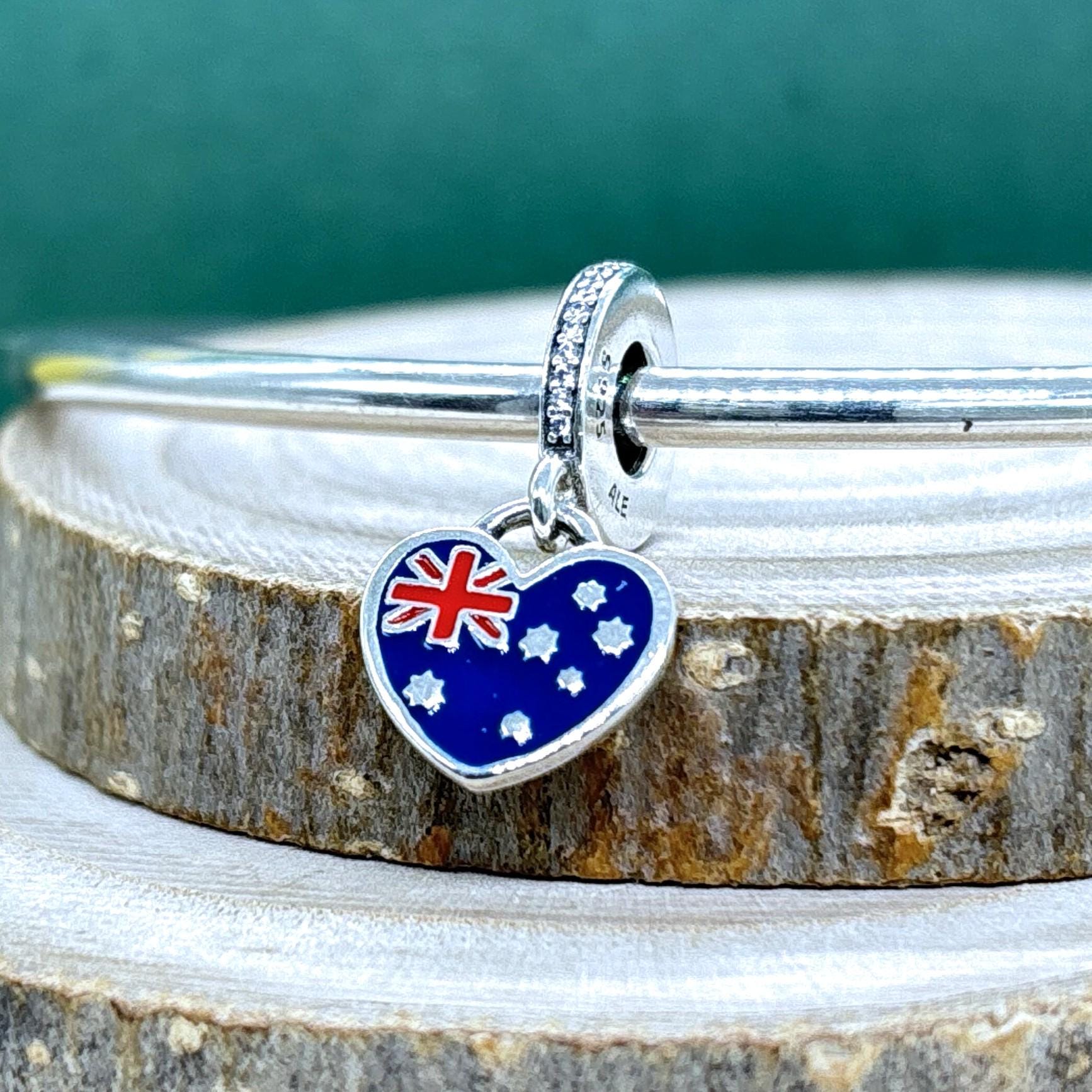 Sterling Silver Exclusive Australia Hanging Charm Dangle
