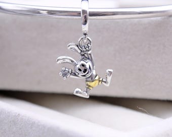 Two-tone 100th Anniversary Oswald the Lucky Rabbit Dangle Charm