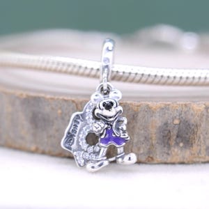 Sterling silver  Mickey Mouse 100th Anniversary Celebration Dangle Charm/Fit Necklaces Bracelets/For Women Girl Gift /Gift for friends