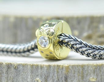 14k guldplätering Musse & Mimmi Pigg Klipp Berlock / För Berlockarmband