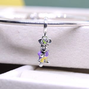 925 Sterling silver Exclusive Disney Parks Charm Parade Mickey Mouse Dangle Charm Fit European Bracelet / Gifts for Her / Birthday Gift