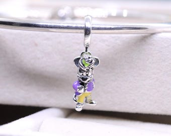 Sterling Silver Parade Mickey Mouse Charm, Enamel Dangle Charm