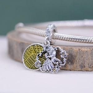 Belle en het beest-hangertje sterlingzilver: past op armbanden en kettingen