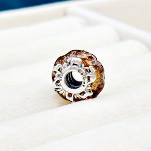 Lion King Murano Glass Charm: 925 Sterling Silver Bead