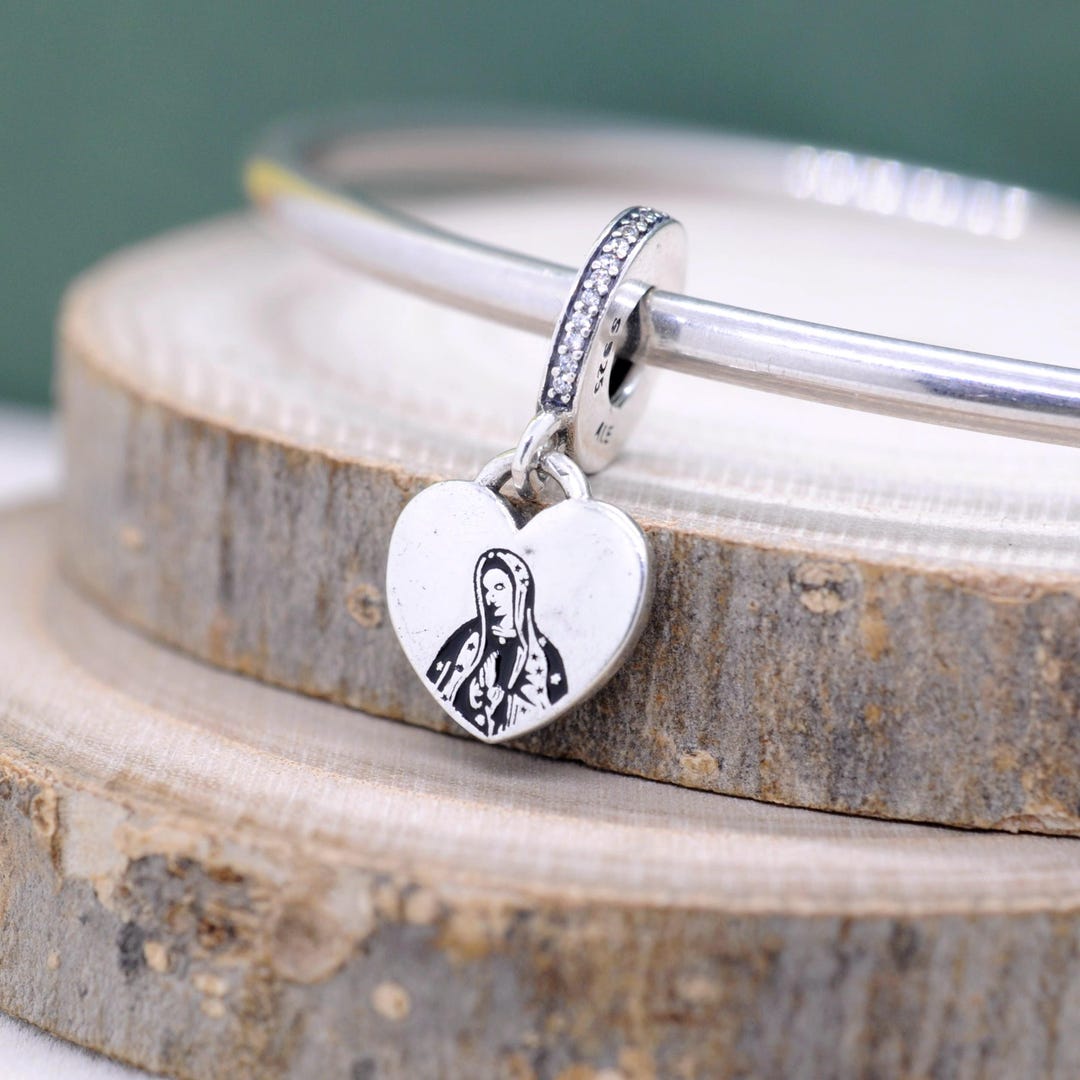799646c01 Sterling Silver Virgen De Guadalupe Charm: Enamel & CZ Pendant - Etsy