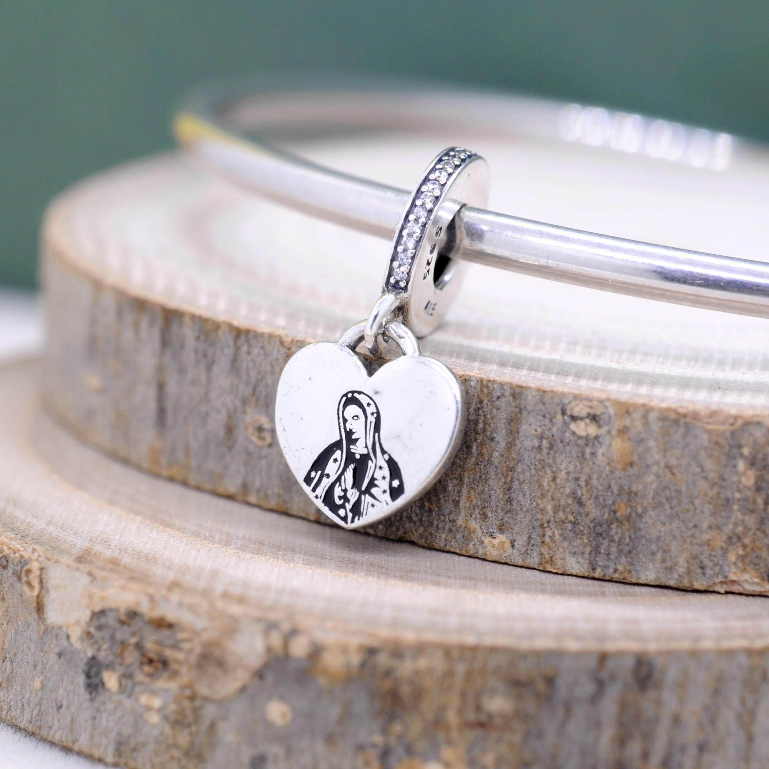 新品　PANDORA Mum & Love ムラノチャーム ツートーン オープンワーク マム ＆ ハート チャーム（チャーム