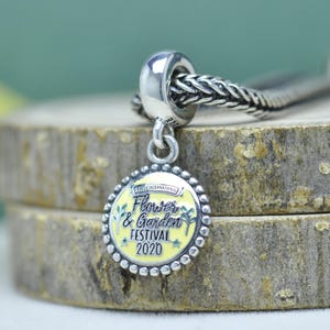 Sterling Silver Epcot International Flower & Garden Festival 2020 Dangle Charm - Compatible with Moments Bracelets