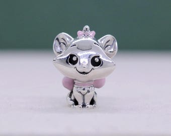Charm de Marie de Los Aristogatos en plata de ley con detalle de esmalte