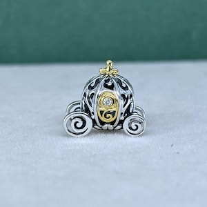 100th Anniversary Cinderella&#39;s Enchanted Charm Two Tone Princess Carriage Charm