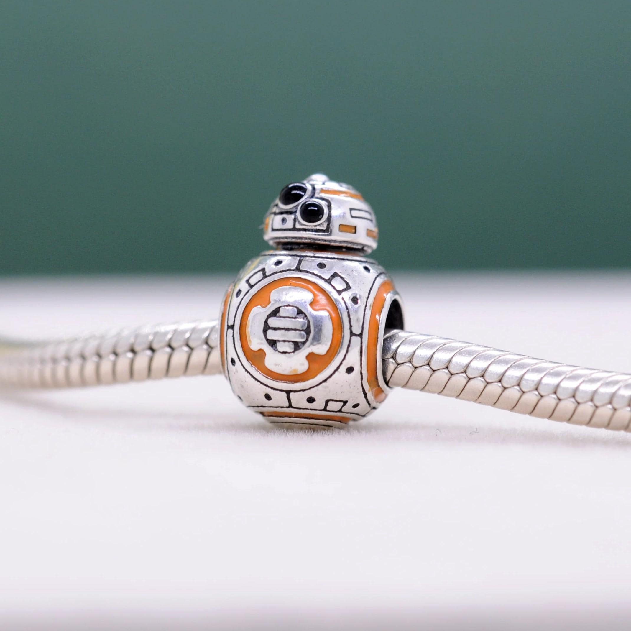Sterling Silver Star Wars BB8 Droid Charm: Enamel Bead - Etsy