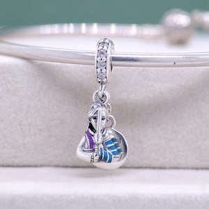 Sterling Silver Disney Mulan Dangle Charm / Fit  Charm Bracelet Necklace/ Gift for girlfriend / Birthday Gift / Gift for her
