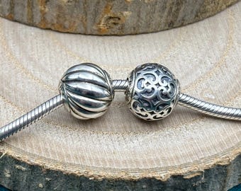 Sterling Silver SPIRITUALITY ,HEALTH Essence Charm: Small Hole Bead