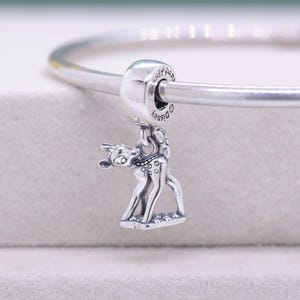 925 Sterling silver Parks Bambi Dangle Charm / Fit  Bracelet Necklace/ Gifts for Her / Birthday Gift /Gift for friends