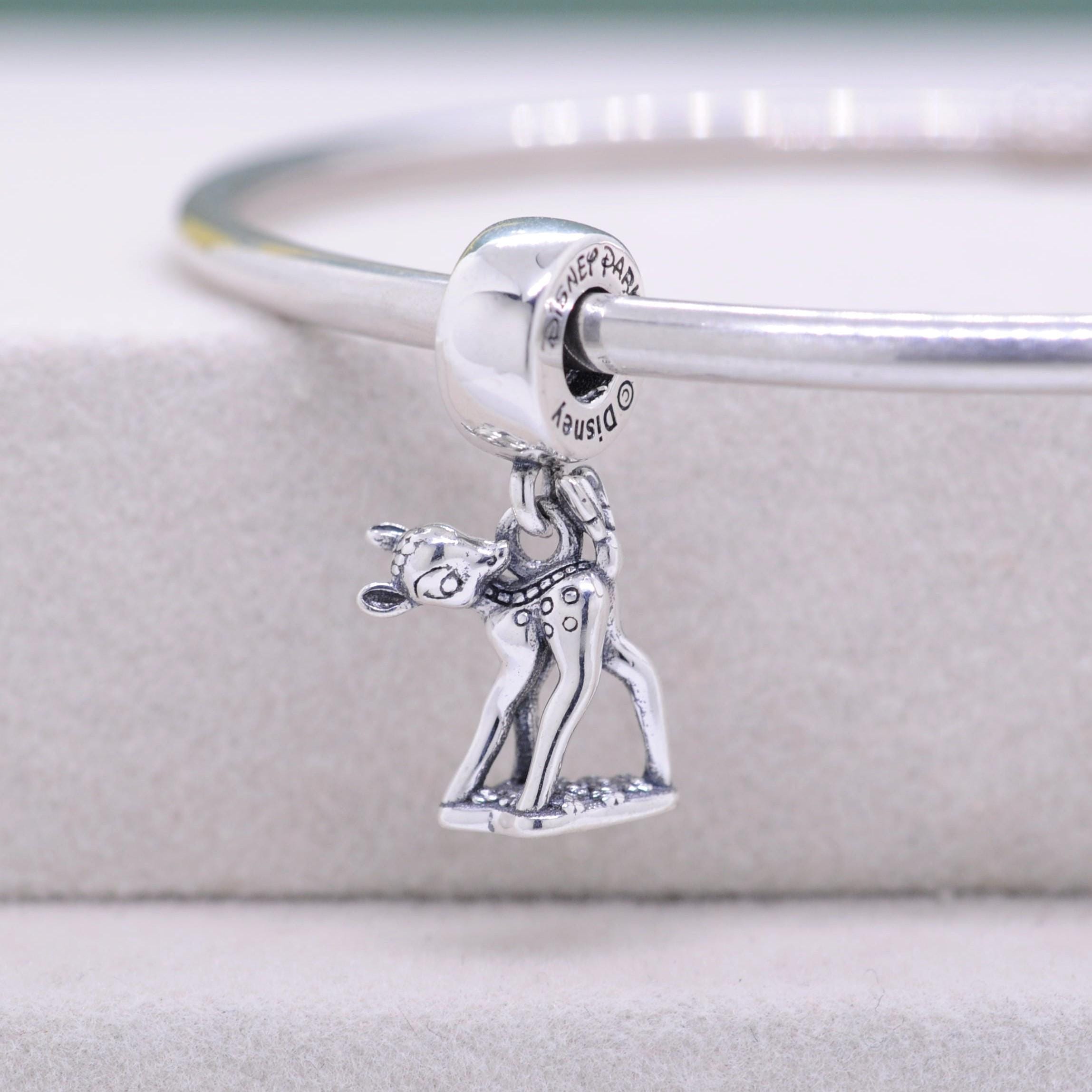 Pendentif Bambi Et Panpan En Argent 925 Pour Collier Ou Bracelet Occasion Proche Neuf