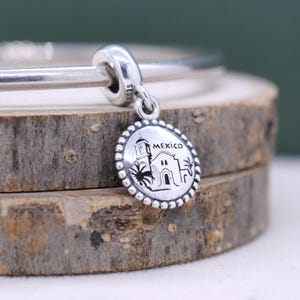 925 Sterling silver Exclusive Mexico City Dangle Charm For Charm Bracelet  / Gift for friends / Gift for her/ Travel Pendant Charm