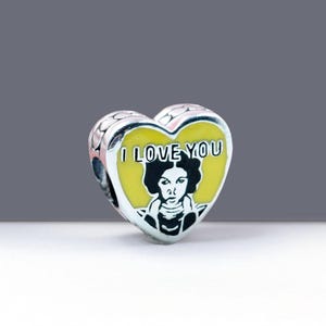 Ciondolo Star Wars in argento sterling: Han Solo e il cuore della principessa Leia