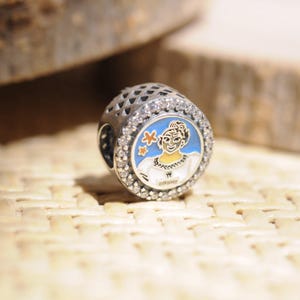 925 Sterling silver Exclusive  Encanto Luisa Bruno Bead Charm /Fit Charm Bracelets / Handmade Jewelry for Women Girl Gift