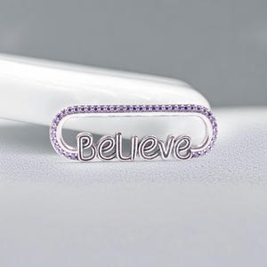 925 Sterling Silver Me Collection ME Believe Word Link Charm For ME Bracelet /Connectors /For Women Girl Gift /Gift for her/Gift for friends