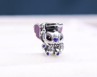 Sterling Silver Stitch Graduation Charm, Enamel Jewelry