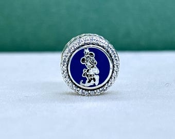 Charm exclusivo de Minnie para Janucá en plata de ley 925 / Charm de botón / Compatible con pulseras de charms / Regalo para mujer/niña / Regalo para amigas