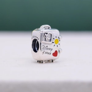 Sterling silver Disney Parks Suitcase Charm / Fit  Necklaces and Bracelets / Handmade Jewelry for Women Girl Gift / Gifts for friends