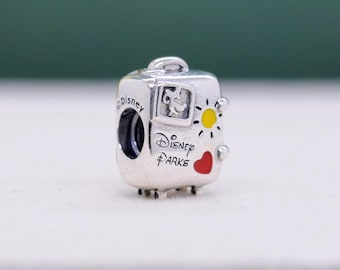 Sterling silver  Parks Suitcase Charm / Fit  Necklaces and Bracelets / Handmade Jewelry for Women Girl Gift / Gifts for friends