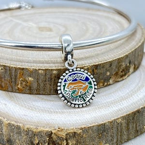 925 Sterling silver Exclusive Puerto Rico Dangle Charm For Charm Bracelet  /Mother’s Day Gift / Gift for her/ Travel Pendant Charm