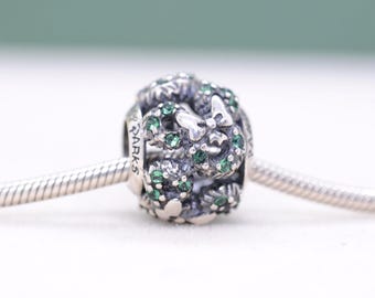 Sterlingsilver Musse Pigg Julkransberlock med kubisk zirkonia