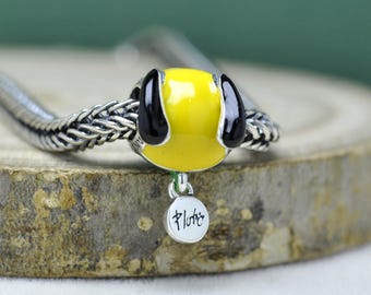 Charm de plata de ley con el icono de Pluto de los parques Disney: Regalo de joyería con cuentas de esmalte