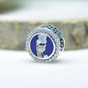 Paris Exclusive Jiminy Cricket Charm : Sterling Silver CZ Enamel Bead