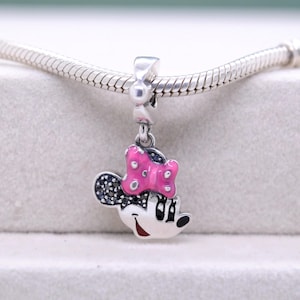 925 Sterling silver Minnie Mouse Dangle Charm Fit European Bracelet / Gifts for Her /Pendant Charm /Gifts for friends /Gifts for daughters
