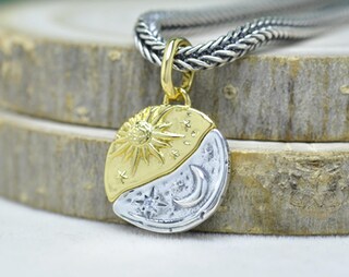 Pendente A Medaglione Donna Tuscany Silver – Argento Sterling 925 Rodiato Con Scritta "Ti Amo Fino Alla Luna E Ritorno", Catena Inclusa, Regalo In Confezione Elegante