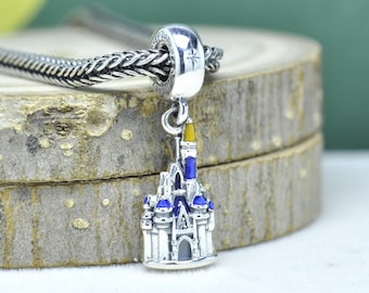 Sterling Silver Tokyo Castle Dangle Charm: European Bracelet Bead