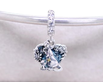 Sterlingzilveren Bush Kangaroo Mother Double Dangle Charm: past bij armbanden en kettingen