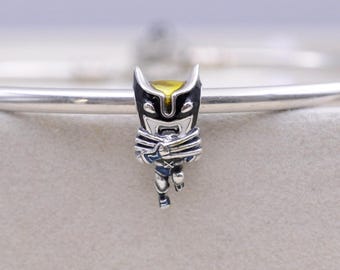 Sterlingzilveren veelvraatbedel: emaille armbandkraal
