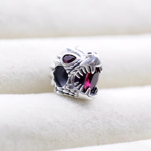 925 Sterling silver Dragon Head Charm / Fit Charm Bracelets /Handmade Jewelry for Women Girl Gift / Birthday Gift / Gift For her