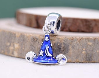 Sterling Silver Trollkarlens Musse Pigg-hatt Fantasia Dingelberlock: Europeiskt armband