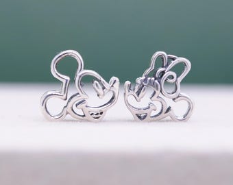 Hollow Silhouette Mickey, Minnie Charm , Handmade Jewelry