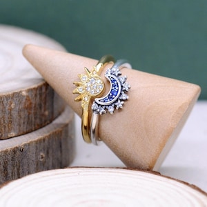 PANDORA Sun and Moon リング セット 太陽 月 Celestial Sparkling Sun and Moon Ring Set
