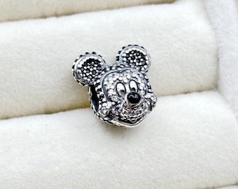 Sterling Silver Pave Mickey Mouse Head Charm, Limited Edition