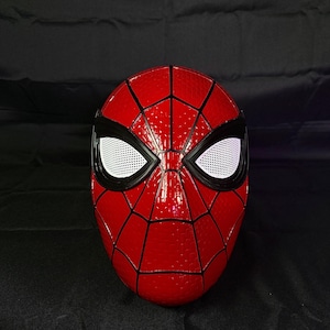Casco de Spider-Man para cosplay: máscara de Spider-Man para usar, accesorio de disfraz, tamaño personalizado, pintado a mano. imagen 1